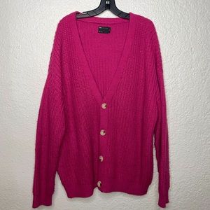 Pink oversized cardigan UNISEX